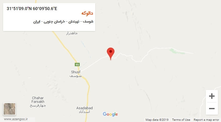 روستای دالوکه بر روی نقشه