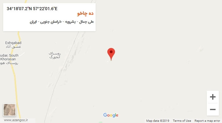 روستای ده چاخو بر روی نقشه