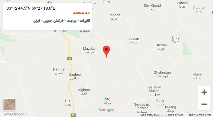 روستای ده محمد بر روی نقشه