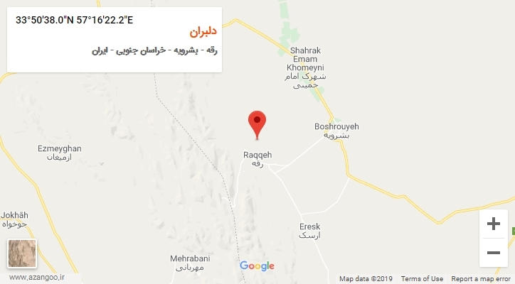 روستای دلبران بر روی نقشه
