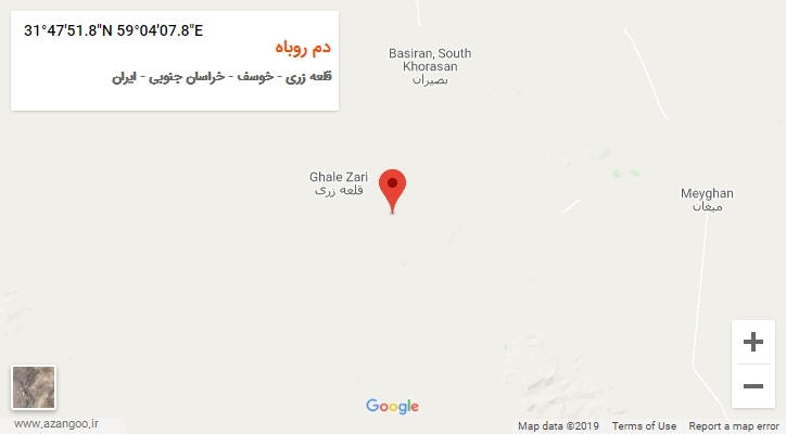 روستای دم روباه بر روی نقشه