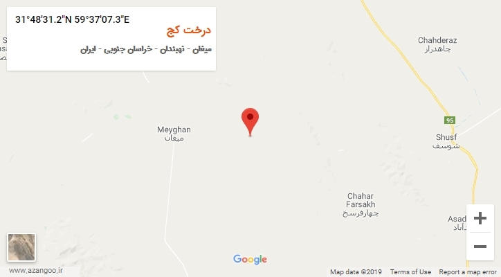 روستای درخت کج بر روی نقشه