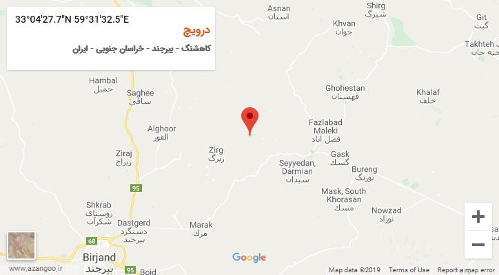 روستای درویچ بر روی نقشه