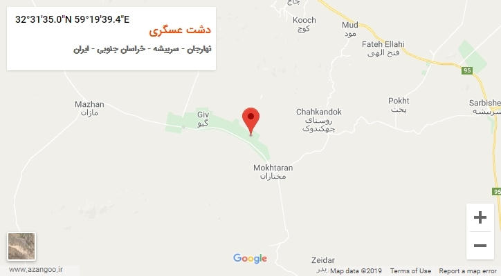 روستای دشت عسگری بر روی نقشه