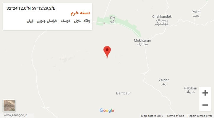روستای دسته خرم بر روی نقشه