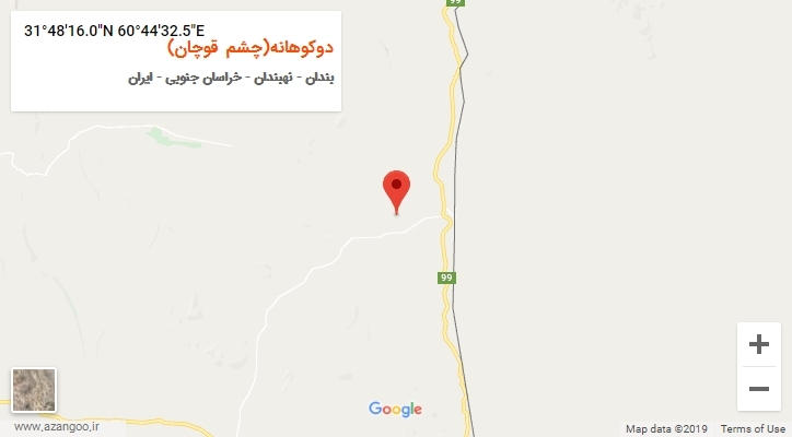 روستای دوکوهانه(چشم قوچان) بر روی نقشه