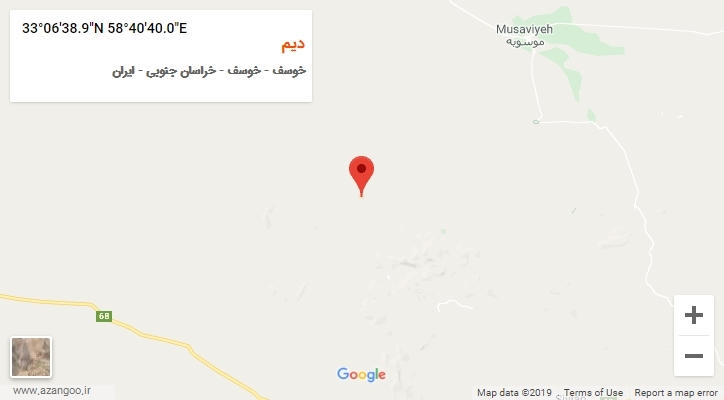 روستای دیم بر روی نقشه