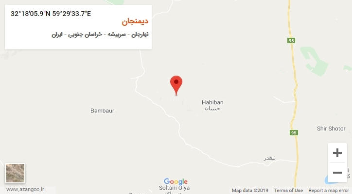 روستای دیمنجان بر روی نقشه