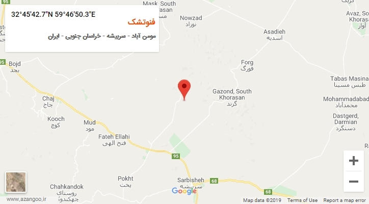 روستای فنوتشک بر روی نقشه