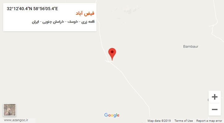 روستای فیض آباد بر روی نقشه