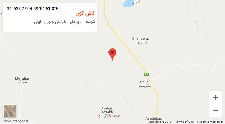 روستای گاش گزی بر روی نقشه