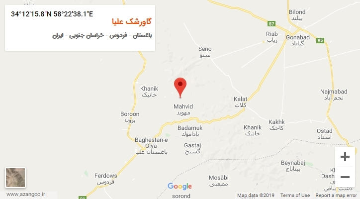 روستای گاورشک علیا بر روی نقشه