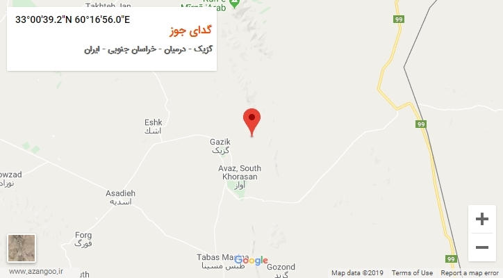 روستای گدای جوز بر روی نقشه