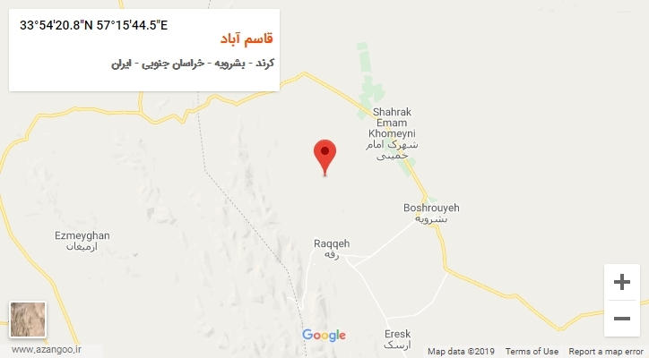روستای قاسم آباد بر روی نقشه