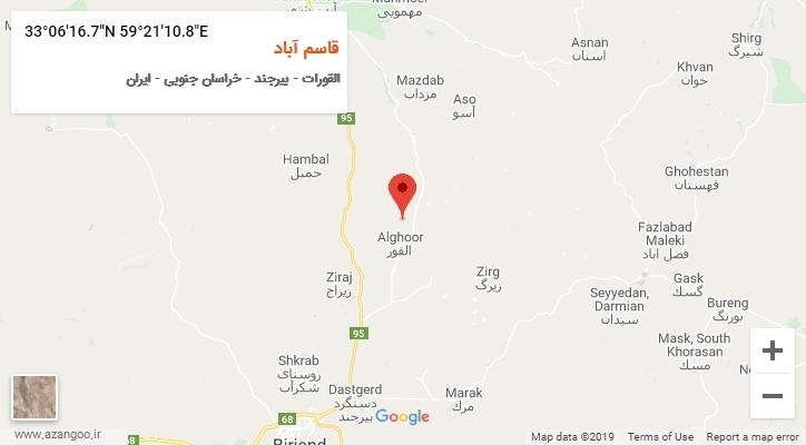 روستای قاسم آباد بر روی نقشه