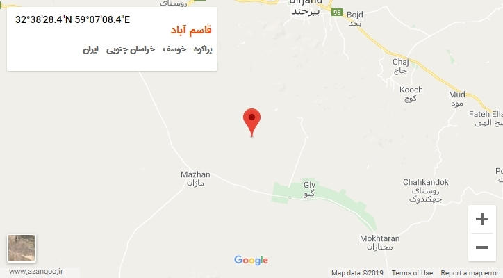 روستای قاسم آباد بر روی نقشه