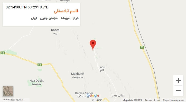 روستای قاسم آبادسفلی بر روی نقشه
