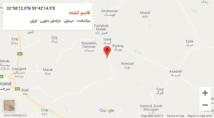 روستای قاسم کشته بر روی نقشه