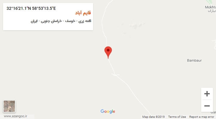 روستای قایم آباد بر روی نقشه