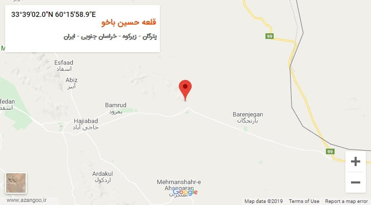 روستای قلعه حسین باخو بر روی نقشه