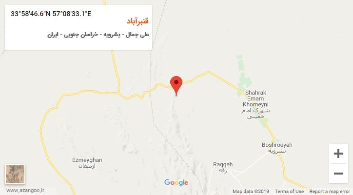 روستای قنبرآباد بر روی نقشه
