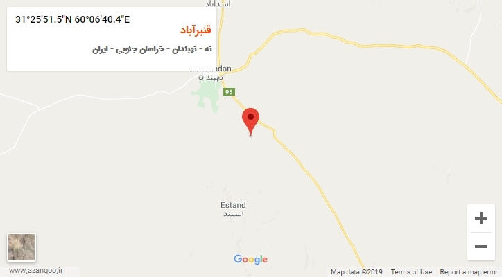 روستای قنبرآباد بر روی نقشه