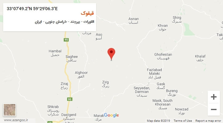 روستای قیقوک بر روی نقشه