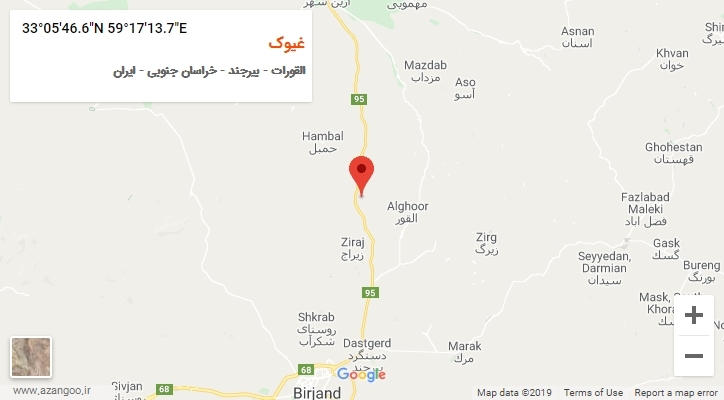 روستای غیوک بر روی نقشه