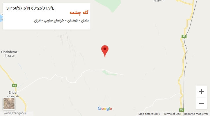 روستای گله چشمه بر روی نقشه