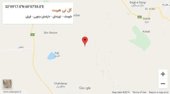 روستای گل نی هیبت بر روی نقشه