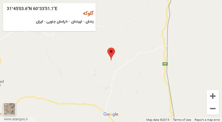 روستای گلوکه بر روی نقشه