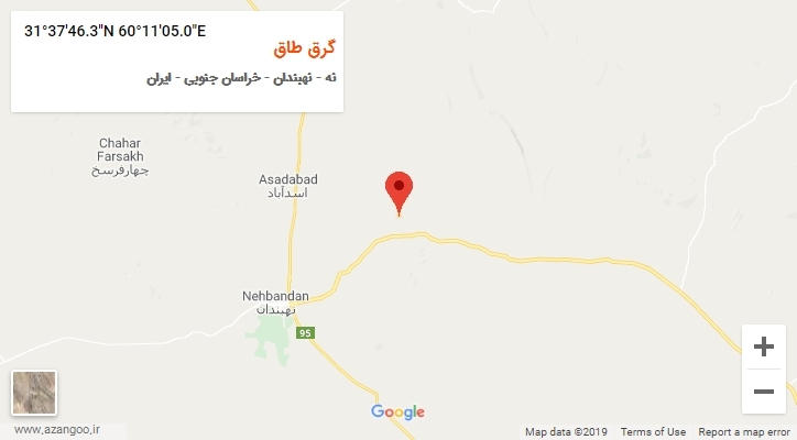 روستای گرق طاق بر روی نقشه