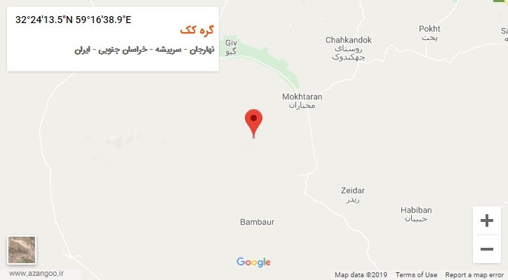 روستای گره کک بر روی نقشه
