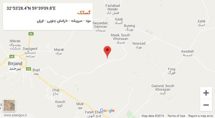 روستای گسکک بر روی نقشه