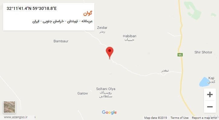 روستای گوان بر روی نقشه