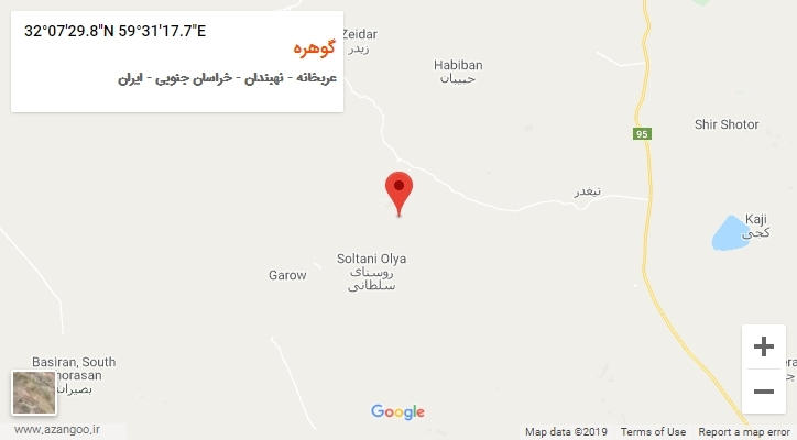 روستای گوهره بر روی نقشه