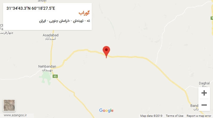 روستای گوراب بر روی نقشه
