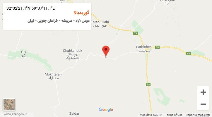 روستای گوریدبالا بر روی نقشه