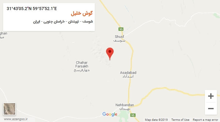 روستای گوش خلیل بر روی نقشه