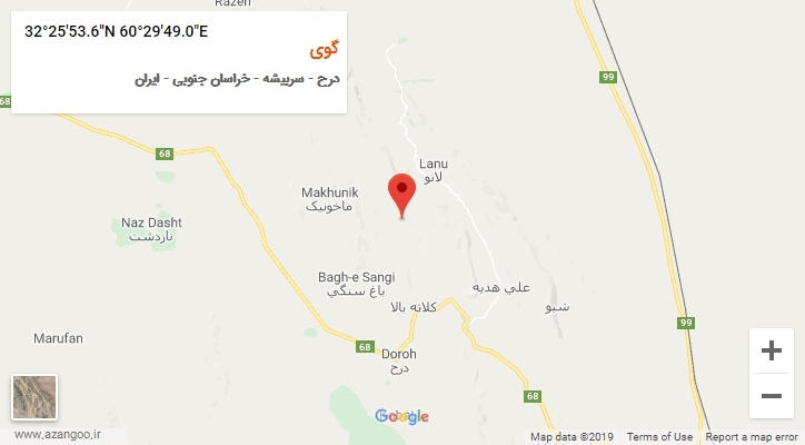 روستای گوی بر روی نقشه