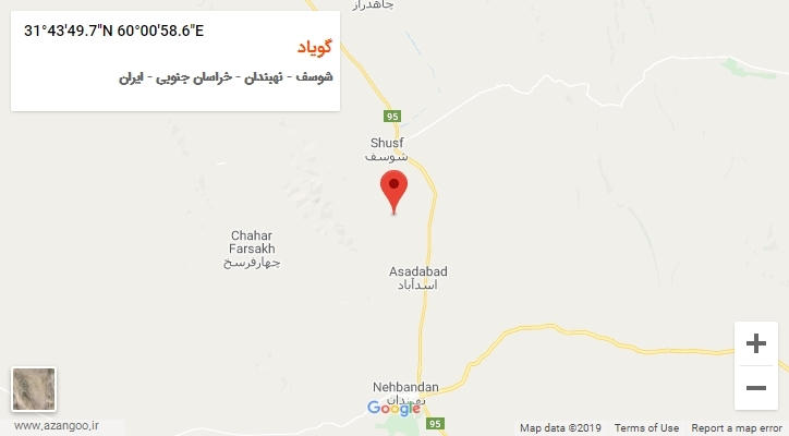 روستای گویاد بر روی نقشه
