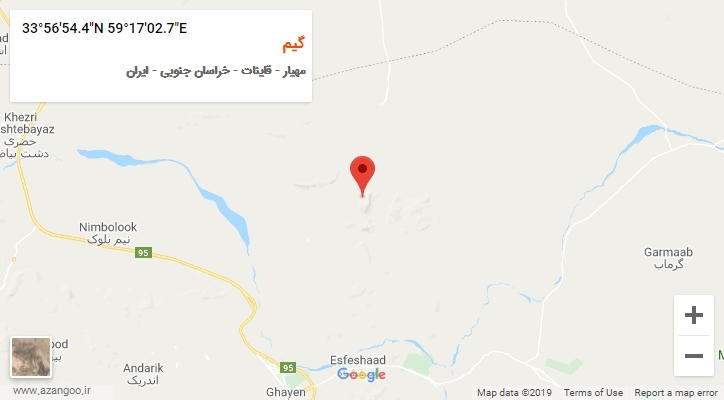 روستای گیم بر روی نقشه
