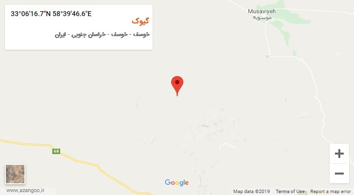 روستای گیوک بر روی نقشه