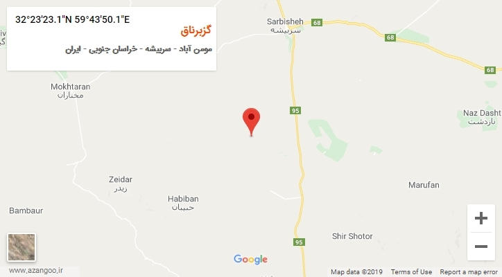 روستای گزبرناق بر روی نقشه