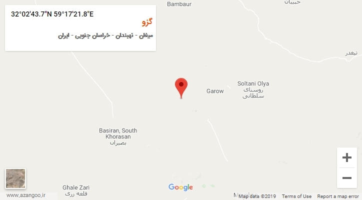 روستای گزو بر روی نقشه