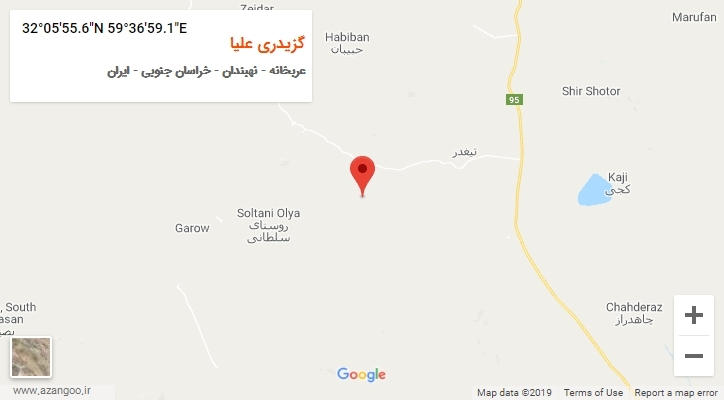 روستای گزیدری علیا بر روی نقشه