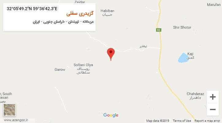 روستای گزیدری سفلی بر روی نقشه
