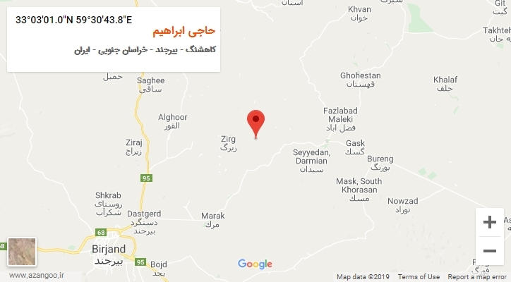 روستای حاجی ابراهیم بر روی نقشه