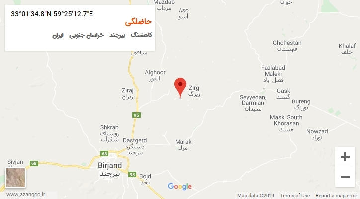روستای حاضلگی بر روی نقشه