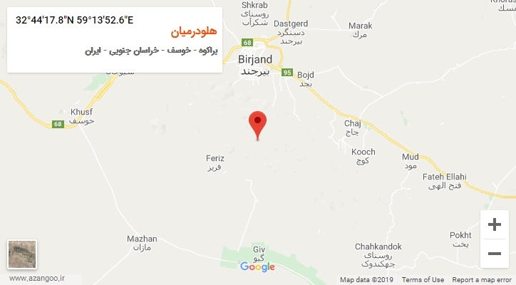 روستای هلودرمیان بر روی نقشه